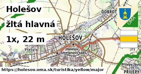 Holešov Turistické trasy žltá hlavná