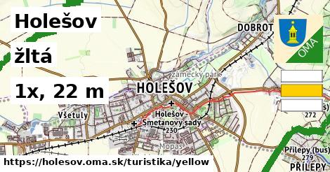 Holešov Turistické trasy žltá 