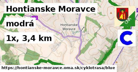 Hontianske Moravce Cyklotrasy modrá 