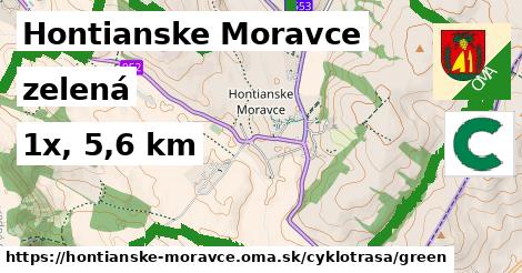 Hontianske Moravce Cyklotrasy zelená 