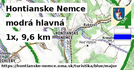 Hontianske Nemce Turistické trasy modrá hlavná