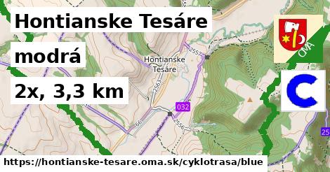 Hontianske Tesáre Cyklotrasy modrá 