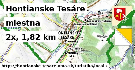 Hontianske Tesáre Turistické trasy miestna 