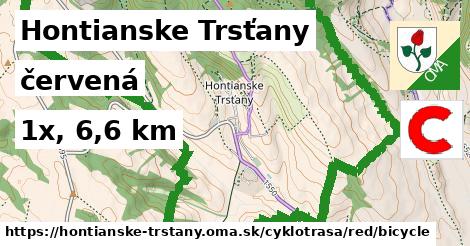 Hontianske Trsťany Cyklotrasy červená bicycle