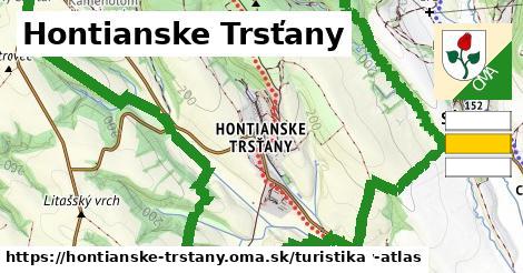 Hontianske Trsťany Turistické trasy  