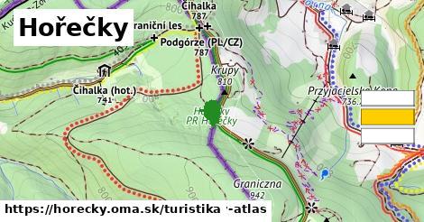 Hořečky Turistické trasy  