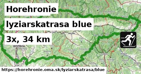 Horehronie Lyžiarske trasy modrá 