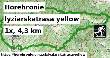 Horehronie Lyžiarske trasy žltá 