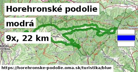 Horehronské podolie Turistické trasy modrá 