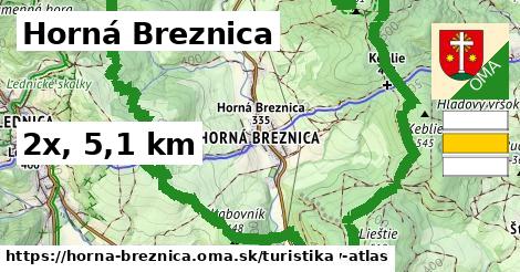Horná Breznica Turistické trasy  