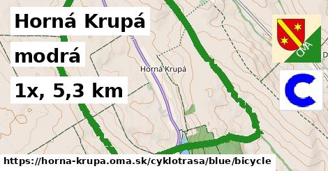 Horná Krupá Cyklotrasy modrá bicycle