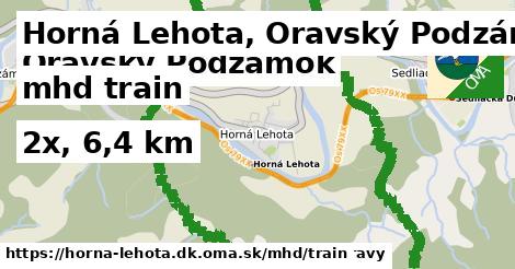 Horná Lehota, Oravský Podzámok Doprava train 