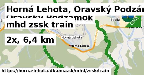 Horná Lehota, Oravský Podzámok Doprava zssk train