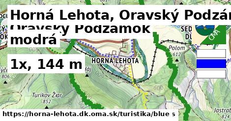 Horná Lehota, Oravský Podzámok Turistické trasy modrá 