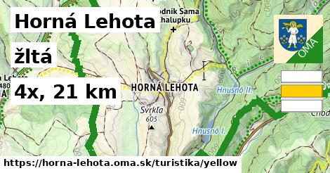 Horná Lehota Turistické trasy žltá 