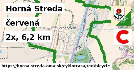 Horná Streda Cyklotrasy červená bicycle