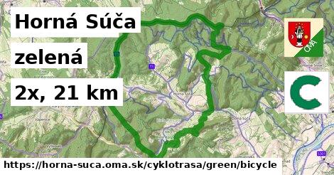 Horná Súča Cyklotrasy zelená bicycle