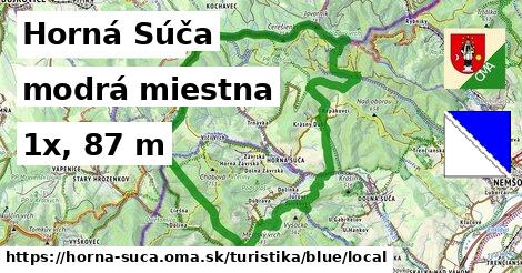 Horná Súča Turistické trasy modrá miestna