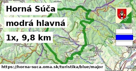 Horná Súča Turistické trasy modrá hlavná