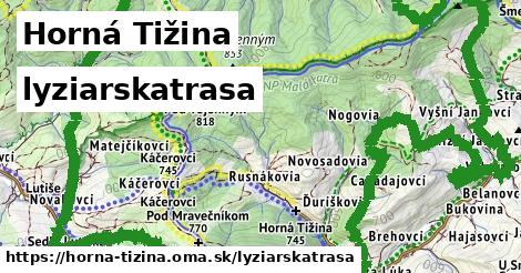 Horná Tižina Lyžiarske trasy  