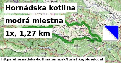 Hornádska kotlina Turistické trasy modrá miestna