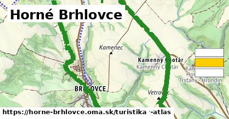 Horné Brhlovce Turistické trasy  