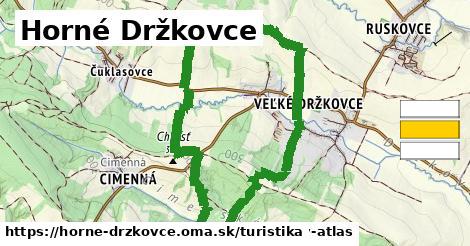 Horné Držkovce Turistické trasy  