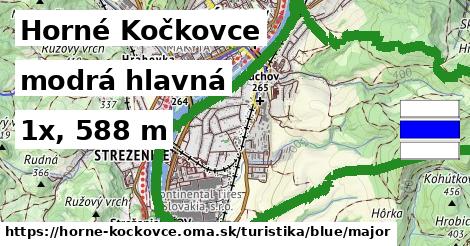 Horné Kočkovce Turistické trasy modrá hlavná