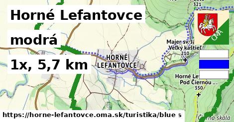 Horné Lefantovce Turistické trasy modrá 