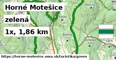 Horné Motešice Turistické trasy zelená 