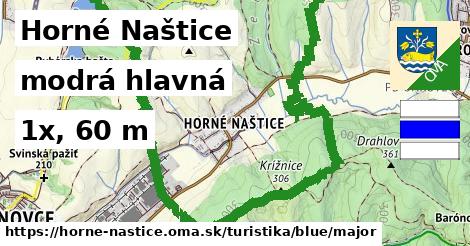 Horné Naštice Turistické trasy modrá hlavná