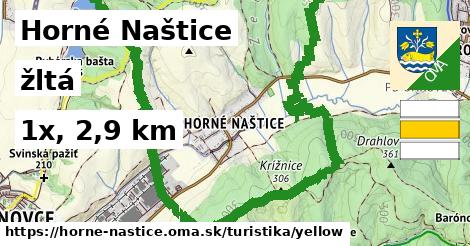 Horné Naštice Turistické trasy žltá 