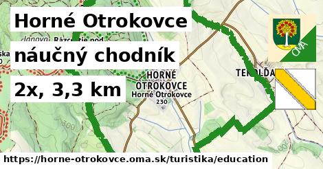 Horné Otrokovce Turistické trasy náučný chodník 