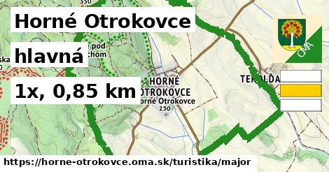 Horné Otrokovce Turistické trasy hlavná 