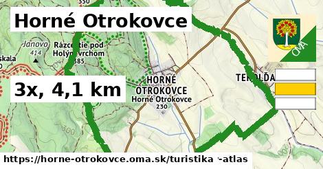 Horné Otrokovce Turistické trasy  