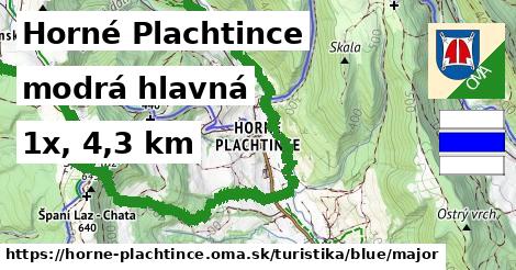 Horné Plachtince Turistické trasy modrá hlavná