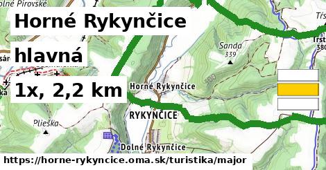 Horné Rykynčice Turistické trasy hlavná 