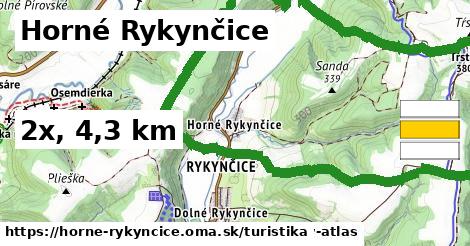 Horné Rykynčice Turistické trasy  