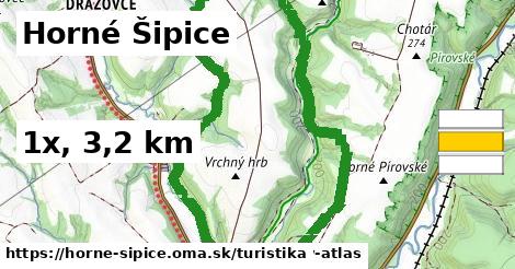 Horné Šipice Turistické trasy  