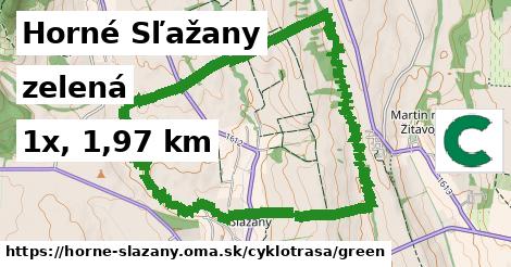 Horné Sľažany Cyklotrasy zelená 