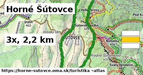 Horné Šútovce Turistické trasy  