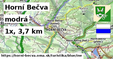 Horní Bečva Turistické trasy modrá iná