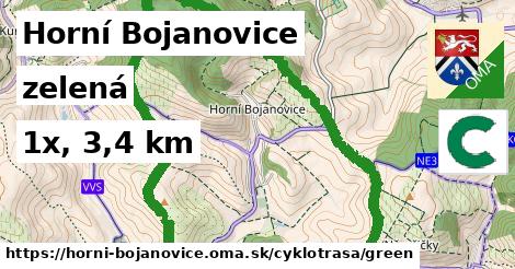 Horní Bojanovice Cyklotrasy zelená 