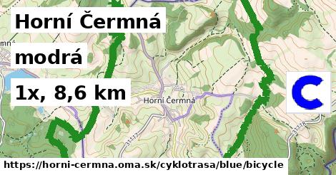 Horní Čermná Cyklotrasy modrá bicycle