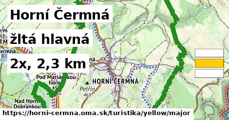 Horní Čermná Turistické trasy žltá hlavná