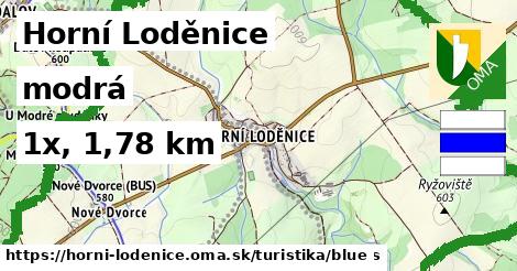 Horní Loděnice Turistické trasy modrá 