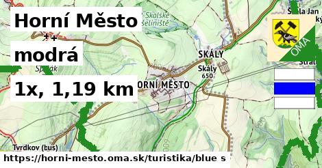 Horní Město Turistické trasy modrá 