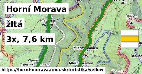 Horní Morava Turistické trasy žltá 