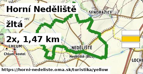Horní Neděliště Turistické trasy žltá 