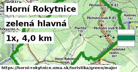 Horní Rokytnice Turistické trasy zelená hlavná